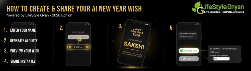 How to use New Year 2026 AI Wish Generator LifeStyle Gyan
